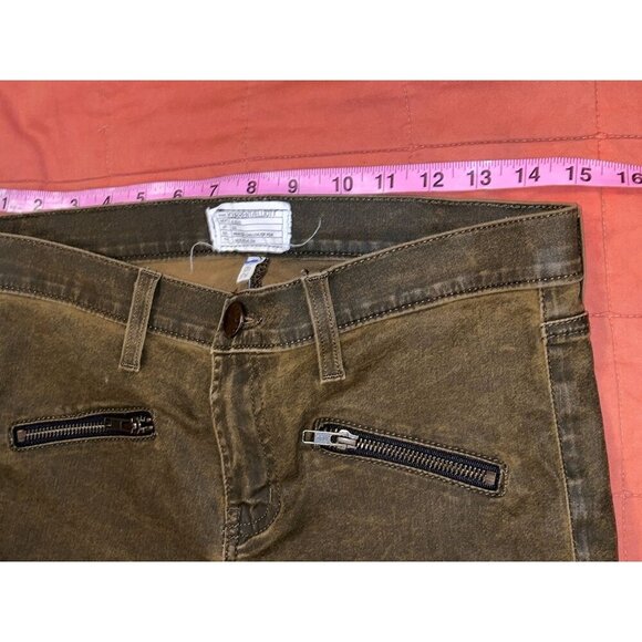 Current Elliot the Soho Zip Stilleto Jeans in Army Green Women  Size 29 - Picture 11 of 14